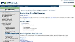 
                            8. MN−ITS User Manual - 837I Home Care (Non-PCA) Services