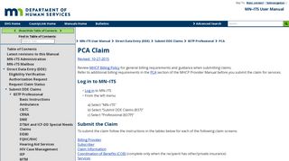 
                            10. MN−ITS User Manual - 837P PCA Claim