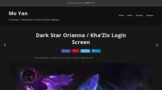 
                            6. Mo Yan - Dark Star Orianna / Kha'Zix Login Screen