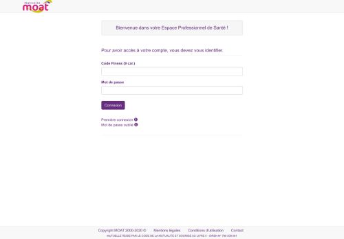 
                            4. MOAT | Espace Professionnels de Santé | Login