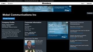 
                            10. Mobal Communications Inc: Company Profile - Bloomberg