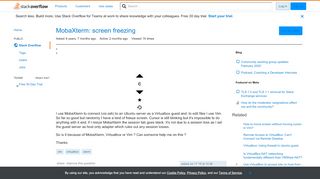 
                            13. MobaXterm: screen freezing - Stack Overflow