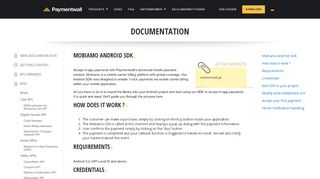 
                            6. Mobiamo Android SDK - Paymentwall