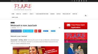 
                            11. Mobicash is now JazzCash | Flare