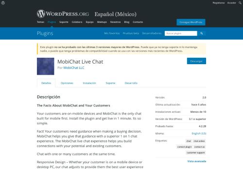 
                            5. MobiChat Live Chat | WordPress.org