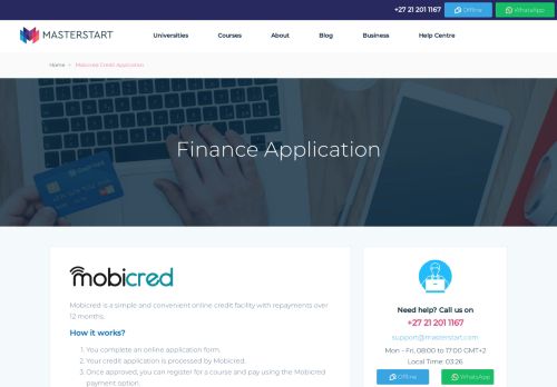 
                            2. Mobicred Credit Application - MasterStart.com