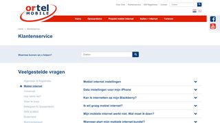 
                            3. Mobiel internet - Contact opnemen | Klantenservice | Ortel