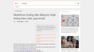 
                            7. Mobifone Hướng dẫn đăng ký nhận thông báo cước qua email ...