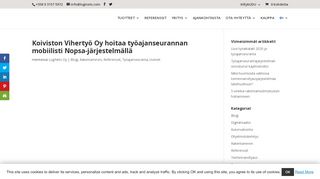 
                            5. Mobiili työajanseuranta ja Koiviston Vihertyö Oy - asiakasreferenssi