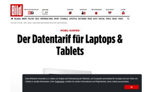 
                            4. Mobil surfen: Der Datentarif für Laptops, Tablets und iPads ... - Bild.de