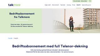 
                            8. Mobilabonnement Bedrift med full Telenor-dekning | Talkmore