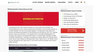 
                            5. Mobilautomaten Casino Bonus - 100% bis zu 500€ im 02/2019