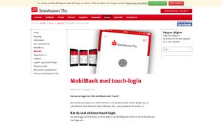
                            8. MobilBank med touch-login - Sparekassen Thy