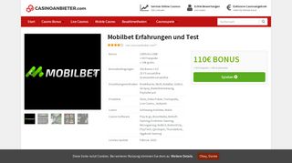 
                            10. Mobilbet Casino Erfahrungen 2019 | 100€ + 50 Freispiele + 10€ gratis
