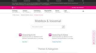 
                            9. Mobilbox & Voicemail | Telekom Hilfe