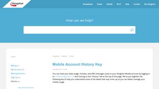 
                            11. Mobile Account History Key – Slingshot