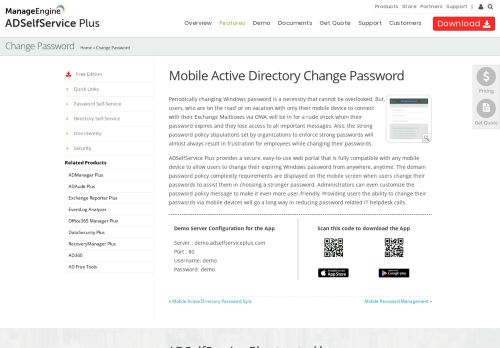 
                            6. Mobile Active Directory Password Reset - ManageEngine