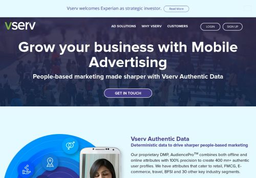 
                            2. Mobile Advertising | Vserv Authentic Data | Customer Success
