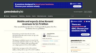 
                            11. Mobile and esports drive Konami revenues to $1.75 billion ...