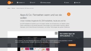 
                            7. Mobile Angebote: ZDF-Apps und mehr - ZDFmediathek