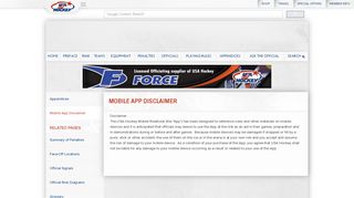 
                            10. Mobile App Disclaimer - USA Hockey Mobile Rulebook