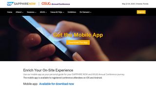 
                            4. Mobile App for 2018 SAPPHIRE NOW + ASUG Annual Conference ...
