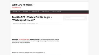
                            6. Mobile-APP : Vortex Profits Login – 