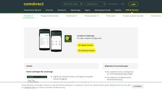 
                            6. mobile App - Zugänge - Kontakt - Hilfe & Service | comdirect.de