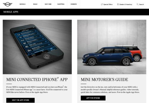 
                            8. Mobile Apps - MINI Connected and Roadside Assistance - MINI USA