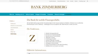 
                            6. Mobile Banking - Bank Zimmerberg