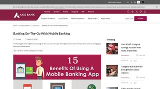 
                            13. Mobile Banking Banking On The Go Axis Bank