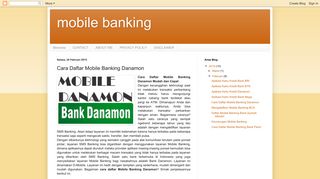 
                            8. mobile banking: Cara Daftar Mobile Banking Danamon