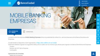 
                            7. Mobile Banking Empresas - Banco Ciudad