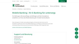 
                            6. Mobile Banking - Ihr E-Banking für unterwegs - St.Galler Kantonalbank
