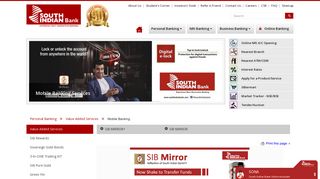 
                            1. Mobile Banking Services | Mobile Banking Apps - South Indian Bank