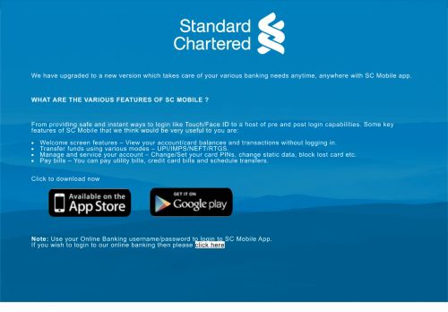 
                            3. Mobile Banking - Standard Chartered
