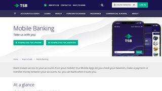 
                            6. Mobile Banking - Take us with you | TSB