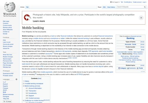 
                            6. Mobile banking - Wikipedia