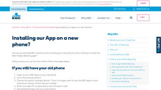
                            7. Mobile Banking with a New Phone - KBC - The Bank of You