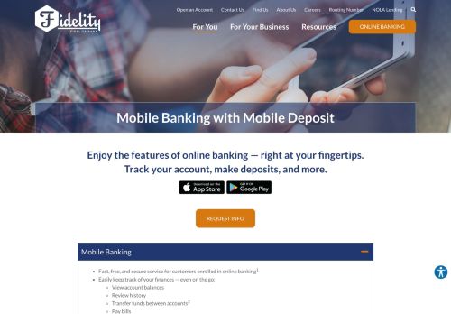 
                            11. Mobile Banking with Mobile Deposit | Fidelity Bank | New Orleans, LA ...