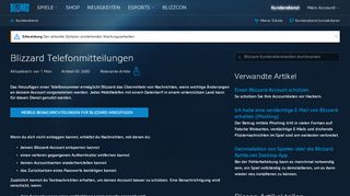 
                            2. Mobile Benachrichtigungen für Blizzard - Blizzard-Kundendienst