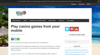
                            8. Mobile casino games available from Vegas Palms online casino ...