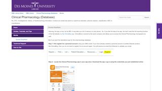 
                            12. Mobile - Clinical Pharmacology (Database) - DMU Library at Des ...