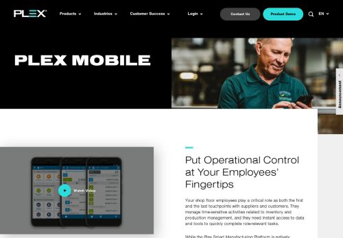 
                            4. Mobile Cloud ERP Manufacturing Software | Plex - Plex Systems