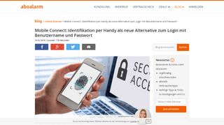 
                            13. Mobile Connect: Identifikation per Handy als neue ... - Aboalarm