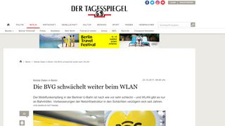 
                            7. Mobile Daten in Berlin: Die BVG schwächelt weiter beim WLAN ...