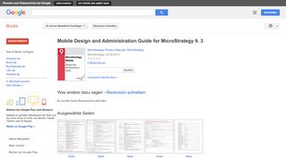 
                            8. Mobile Design and Administration Guide for MicroStrategy 9. 3 - Google Books-Ergebnisseite
