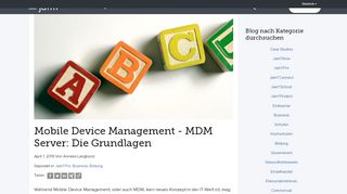
                            11. Mobile Device Management - MDM Server: Die Grundlagen | Jamf