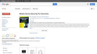 
                            8. Mobile Device Security For Dummies