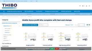 
                            9. Mobile fence profit kits complete with feet and clamps - Thibo Online